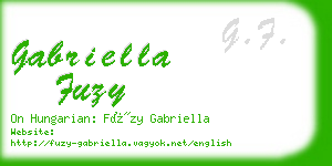 gabriella fuzy business card